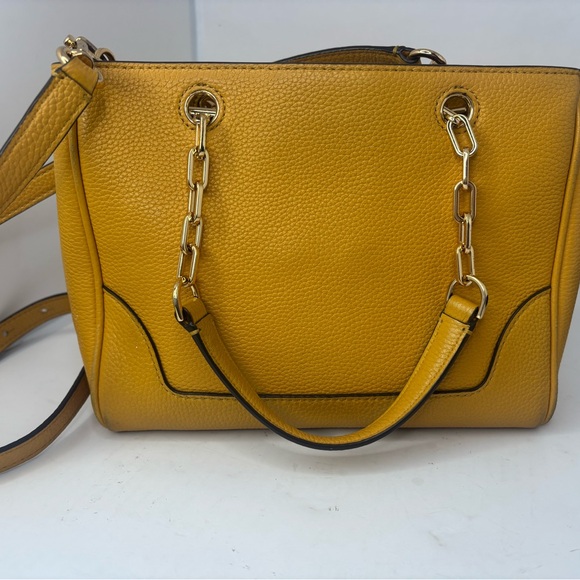 Tory Burch Mustard Yellow Shoulder Bag with crossbody strap and Wallet - Picture 3 of 16
